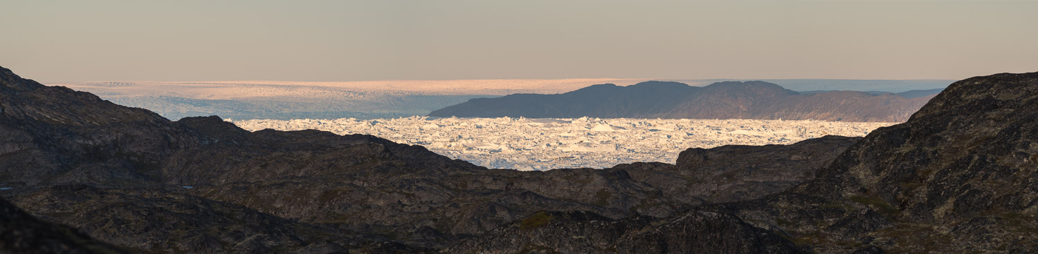 Icefjord in the evening