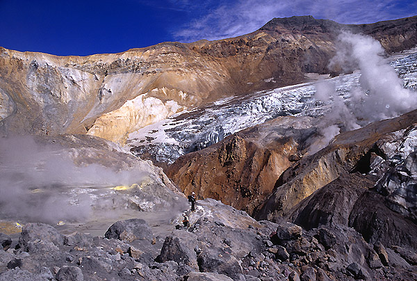 Inside crater