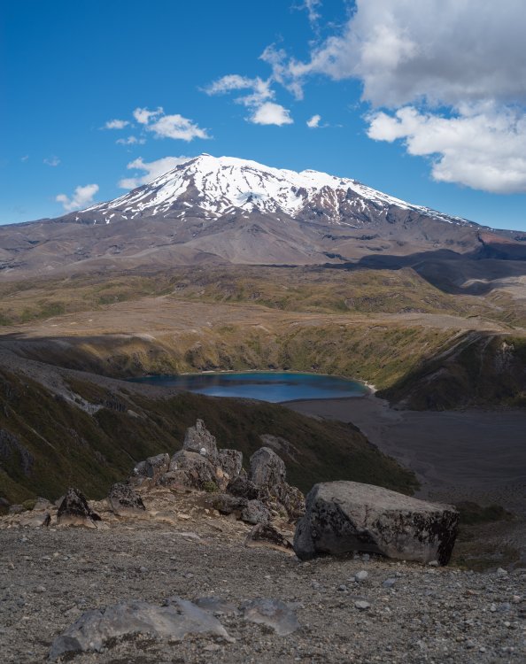 Lower Tama Lake and Ruapehu